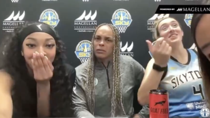 Hot mic during Chicago Sky press conference